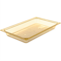 StorPlus™ High Heat 1/1 Full-Size Plastic Food Pan, 2-1/2 Inch Deep, Amber, 7.6 Quart