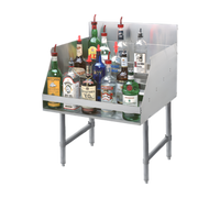 Advance Tabco 5-Step Freestanding Stainless Steel Liquor Bottle Display Unit, 12 x 26 x 33 Inches