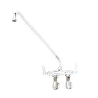 T&S Brass Wall-Mount Double Pantry Faucet with 16-Inch Swing Nozzle