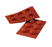 Silikomart 6-Cavity Half-Sphere Silicone Mold