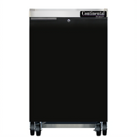 Continental Refrigerator 24-Inch One-Door Back Bar Cooler with Stainless Steel Top and R-290 Refrigeration
