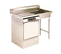 Eagle Group 60-Inch Undercounter Soiled Dishtable with Left Dishwasher Opening and 20 x 20 x 5 Pre-Rinse Sink