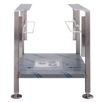 Vulcan 24-Inch Stainless Steel Open Base Equipment Stand with Pan Slides for Countertop Steamers