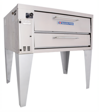 Bakers Pride Super Deck Series Shallow Depth Gas Pizza Deck Oven with 45-Inch x 24-1/2-Inch Ceramic Deck, Single Chamber