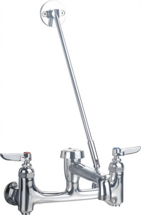 Wall-Mount Service Sink Faucet with Vacuum Breaker, 6-1/2-Inch Spout, and 8-Inch Centers