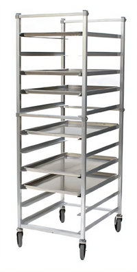 Panco Mobile Full-Height Utility Rack for 18 x 26 Inch Trays, Open Sides, 11-Slide Capacity