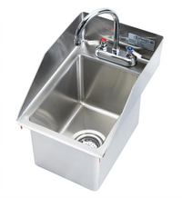 Krowne Drop-In Stainless Steel Hand Wash Sink with Faucet, 12 x 18 Inches, 10-Inch Deep Compartment
