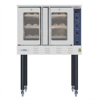 KoolMore Full-Size Single-Deck Liquid Propane Commercial Convection Oven with Dual Glass Doors