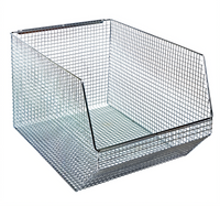Quantum QMB560C Chrome-Plated Mesh Stack & Hang Bin, Rectangular, 18-1/2 x 11 x 10-1/4 Inches