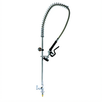 OptiFlow Single Valve Deck-Mount Pre-Rinse Faucet Assembly with 12 Inch Wall Bracket