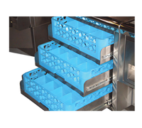 Stainless Steel Full-Extension Roller Slides for Prestige Glass Rack Storage Cabinets