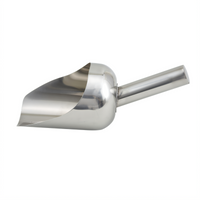 Winco Stainless Steel 1 Quart Round-Bottom Utility Scoop