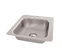 Advance Tabco Smart Series Single Bowl Drop-In Sink, 13 x 19 Inch Overall, 10 x 14 x 10 Inch Bowl