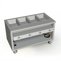 Thurmaduke TEHF-60PG Mobile Electric Hot Food Unit with 4 Wells