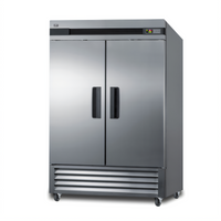 Summit Commercial SCFF497 Upright Reach-In All-Freezer, 49 Cu. Ft., Two-Section, Stainless Steel