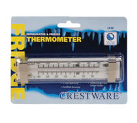 Crestware Horizontal Freezer/Refrigerator Liquid Scale Thermometer, -40°F to 80°F