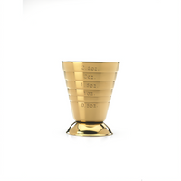 Barfly Gold-Plated Stainless Steel Bar Measuring Cup Jigger, 2-1/2 oz.