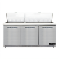 Continental Refrigerator Mighty Top SW72N30M-FB 72-Inch Three-Section Front Breather Sandwich Unit