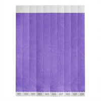 Bar Maid Purple Solid No-Tear Tyvek Wristbands, Sequentially Numbered, 500/Pack