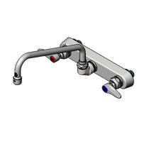 T&S Brass B-1127 8-Inch Center Wall-Mount Workboard Faucet with 10-Inch Swing Nozzle