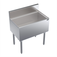 Krowne Royal Series 30-Inch Stainless Steel Underbar Ice Bin/Cocktail Unit, 92 lb Capacity