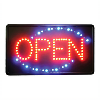 Winco Rectangular 'OPEN' LED Sign with Hanging Chain and 118-Inch Power Cord
