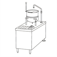 Crown DMT-10 10 Gallon Direct Steam Tilting Kettle with 24