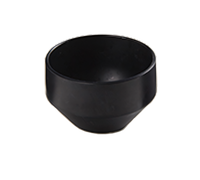 Stackable Round Melamine Sauce Cup, 2.5 oz, Black Matte