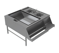 Prestige 42-Inch x 42-Inch Double Service Station with Left Pass-Thru Ice Bin, 10-Circuit Cold Plate, and 2 Hand Sinks