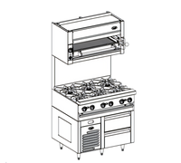 Bistro Fire & Ice 36-Inch Self-Contained Refrigerated Drawer Base with 2 Drawers