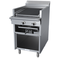Garland Cuisine Series Heavy Duty 24-Inch Gas Range-Match Char-Broiler with Briquettes, Adjustable Grates, and Storage Base