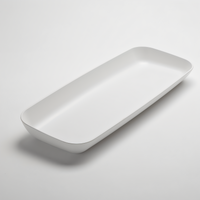 American Metalcraft 24-Inch Rectangular White Melamine Platter