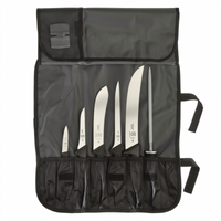 Mercer Culinary BPX Large 8-Piece Field Dressing Knife Set with Camouflage Roll Bag