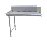 John Boos Straight Right-to-Left Stainless Steel Dish Table with 10-Inch Backsplash