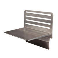 BK Resources GrillCook Pro Medium Universal Stainless Steel Upright Prep Shelf Stand with 12-Inch Shelf
