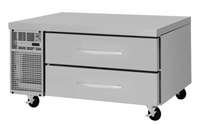Turbo Air PRO Series 48-Inch Refrigerated Chef Base with Flat Top and 2 Drawers