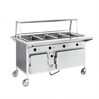 Atlas Metal CAHB-3 Electric 3-Well Hot Food Serving Counter with Heated Base