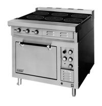 Lang RI36S-ATE 36-Inch Floor Model Electric Induction Range with Standard Oven Base and 6 Glass Induction Hobs