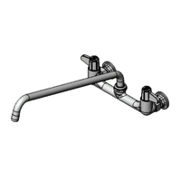 Equip 8-Inch Center Wall-Mount Mixing Faucet with 16-Inch Swivel Nozzle