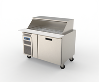 Randell 48-Inch One-Section High Heat Refrigerated Mega-Top Sandwich Prep Table / Breading Table