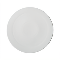 Winco Endless Table 12-Inch Round Flat Porcelain Pizza Plate, White