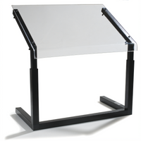 Carlisle 24-Inch Freestanding Single-Sided Adjustable Sneeze Guard, Black