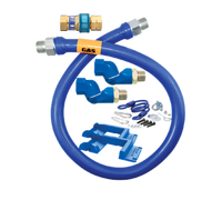 Dormont Blue Hose 1 Inch I.D. 36 Inch Moveable Gas Connector Hose Assembly with SnapFast Quick-Disconnect and Double Swivel MAX