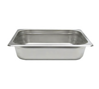 Quarter Size Solid Stainless Steel Steam Table Pan, 2-1/2-Inch Deep
