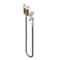 T&S Brass Concealed Deck/Wall Mount Mixing Faucet with 3-Inch Centers, Lever Handles, and 68-Inch Stainless Steel Flex Hose