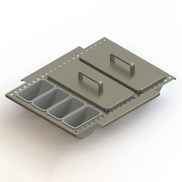 Glastender Full Condiment Drawer Insert for Low-Profile Cooler, 17-1/2-Inch Door Opening, 12-Cup Capacity