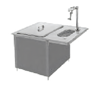 Drop-In Stainless Steel Ice & Water Unit with 44 lb Insulated Ice Chest