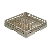 Vollrath Traex Rack Max Full-Size Combination Dishwasher Rack, Half Open/Half Peg, Beige