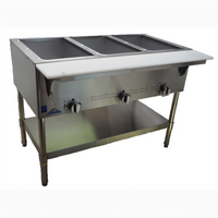 Comstock-Castle Castle Series 44-Inch Gas Serving Counter / Hot Food Table with 3 Dry Wells