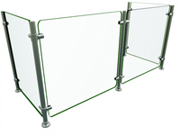 Hatco Flav-R-Shield Full-Service Pass-Over Sneeze Guard, 2 Bays, 48 x 18 x 25 Inches